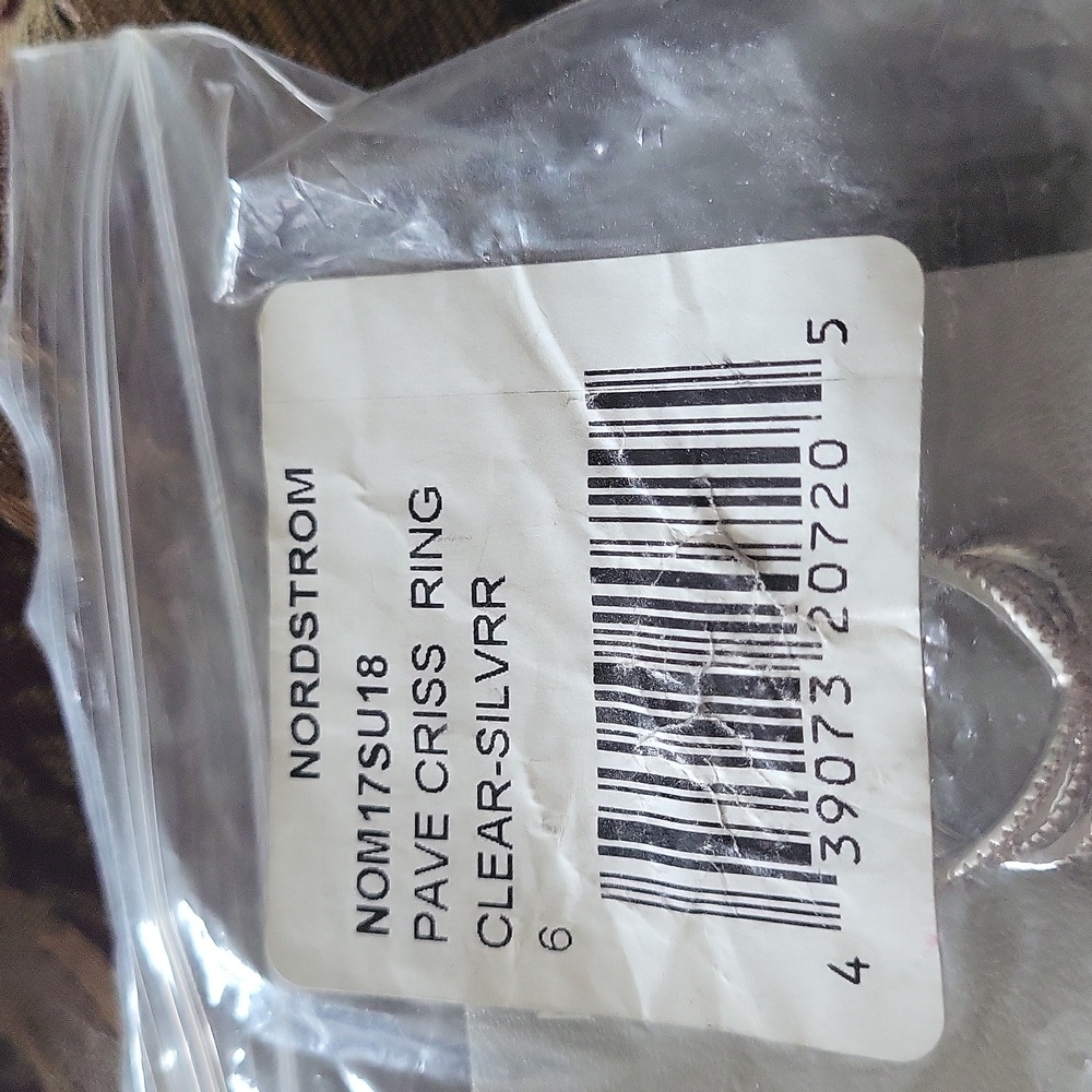 Nordstrom Silver Pave Criss Women's Ring - Picture 3 of 5